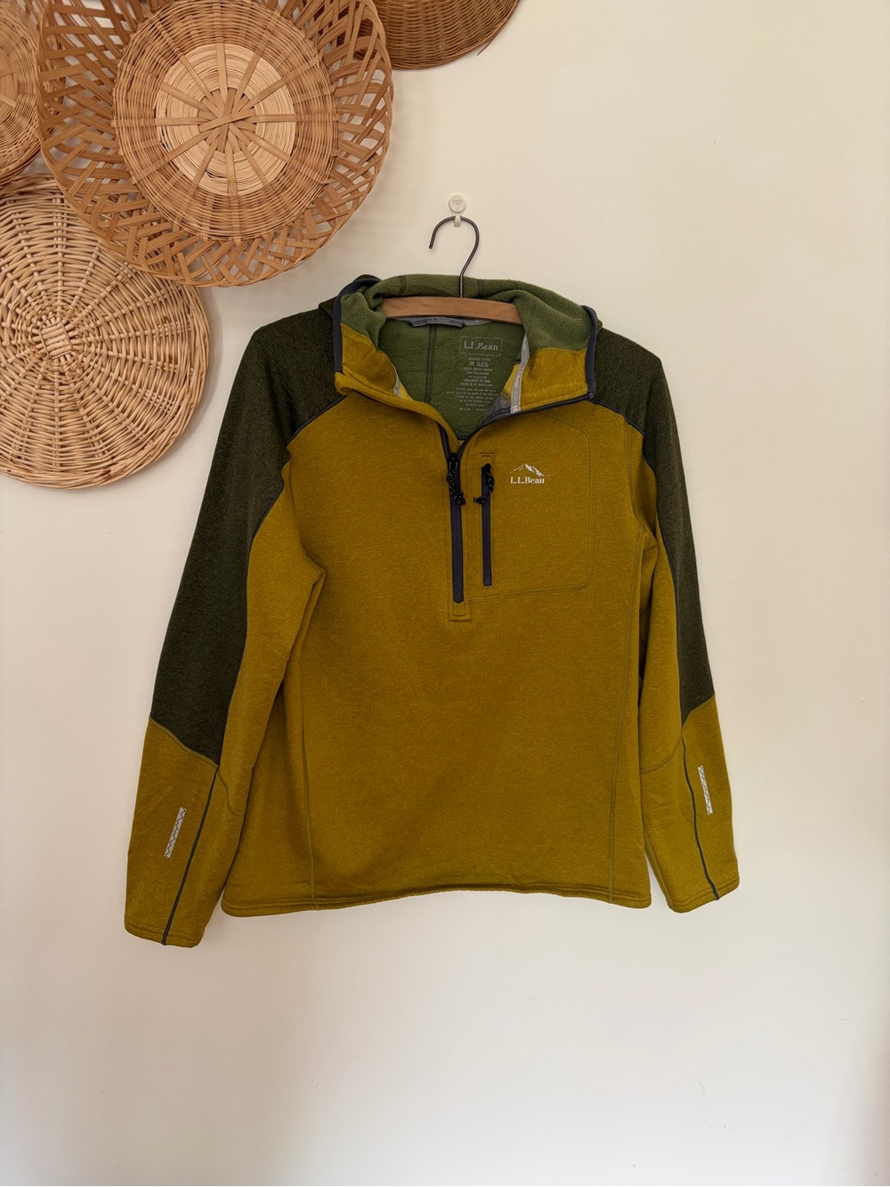 L.L. Bean Yellow Men's Fleece Shirt